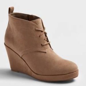 Terri Lace up Wedge booties